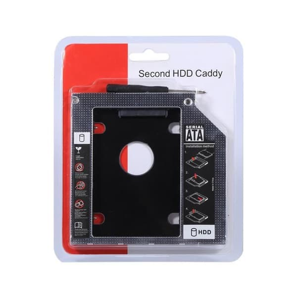 SSD-kabinett harddisk HDD optisk brønn Caddy harddisk-kabinett CD-ROM-brønn