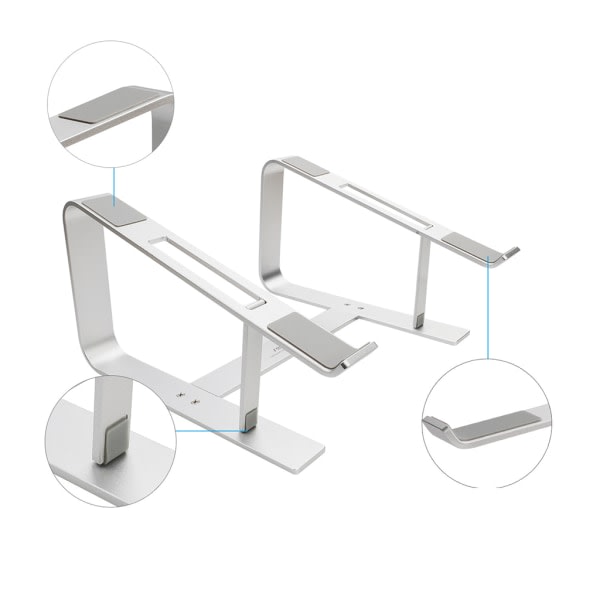 Aluminium bærbar computer bord til Mac til MacBook Pro Air til Apple Notebook holder ergonomisk løft metal riser skrivebord