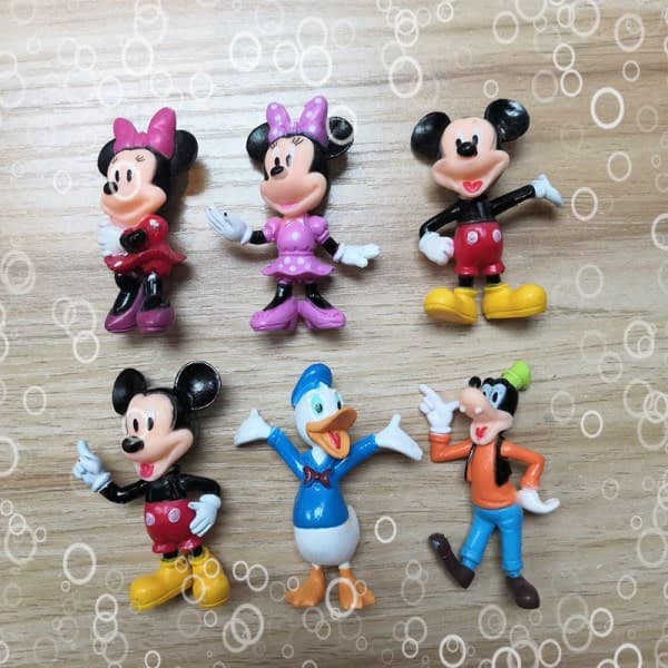 6 stk/sett Disney-figurer Mickey Mouse Anime-figurer Barneleker