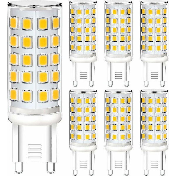 G9 LED Dimbar Varm Hvit G9 LED Pære 5w 230v Tilsvarer 40w Halogen Lys 430lm Lys 2700k G9 LED Lampe 360 Bred Strålevinkel 32*2835 Smd Pakke med 6