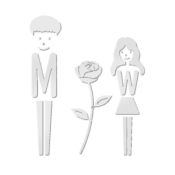Parälskare Blommiga Spegel Väggdekaler Vardagsrum Sovrum Heminredning zdq