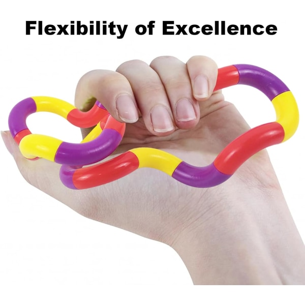 4 stk. Tangle Fidget-legetøj, Kreativt lydløst Fidget-legetøj til lindring, Fingerhånd Tangle-legetøj Klassisk sensorisk Fidget Twist-legetøj