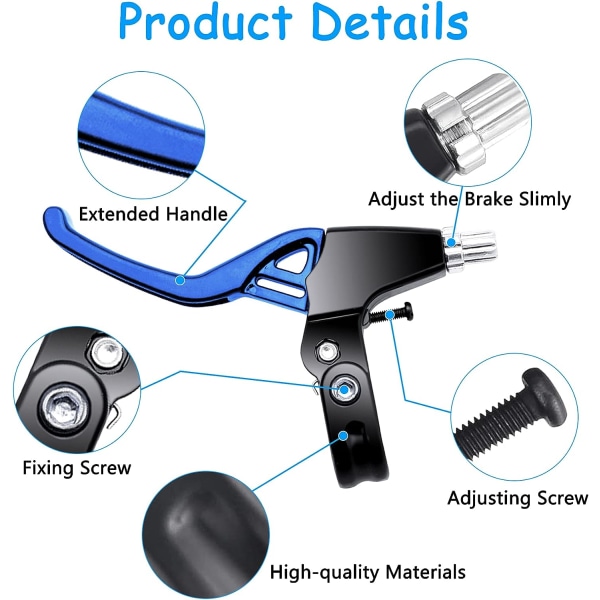1 Pari Pyörän Jarrukahvat, Käsijarrut Universaalit Pyöräilyjarrukahvat Ohjaustangon Alumiiniseosjarrukahva Jarrukahva