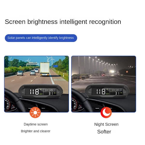 Universal HUD X 98 Bil Solar Digital Speedometer GPS Speedometer Alarm Meter Hastighet Avstand Høyde