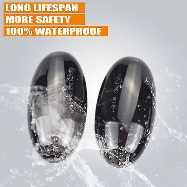 2x Til Mazda 2 3 5 6 Bt-50 Mpv 2004 2005 2006 Led Dynamisk Blinklys Sidemarkeringslys Sekventiel Blinker Lampe Banmo 2PCS Dynamic Crystal