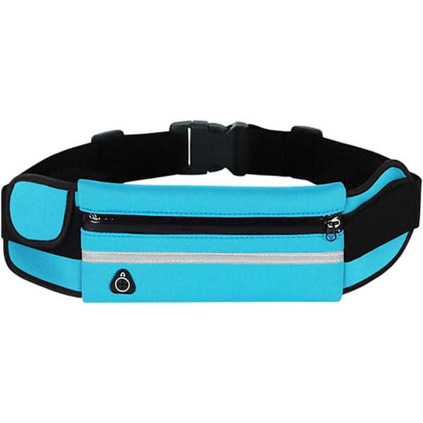 Juokseva vyölaukku Fanny Pack Vedenpitävä Flip-vyö Säädettävä Kuntoiluvöiden vyölaukku, joka sopii miehille ja naisille ulkoilmaan, kuntosalille, urheiluun ja matkustamiseen Blue