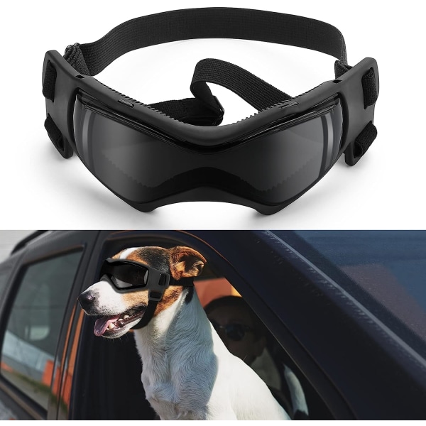 Googles til hunde, Ownpets hunde briller UV-beskyttelse briller snebeskyttelse vindbeskyttelse støvbeskyttelse med justerbar rem