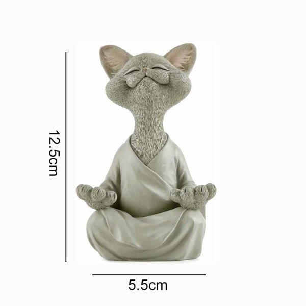 Buddha kat statue meditation yoga samlerobjekt gave til kat