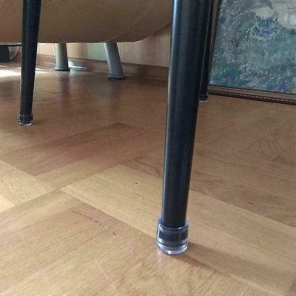Klare bord- og stolbenhettehetter Silikonputer Gulvbeskyttelsessett 4pcs 30mm