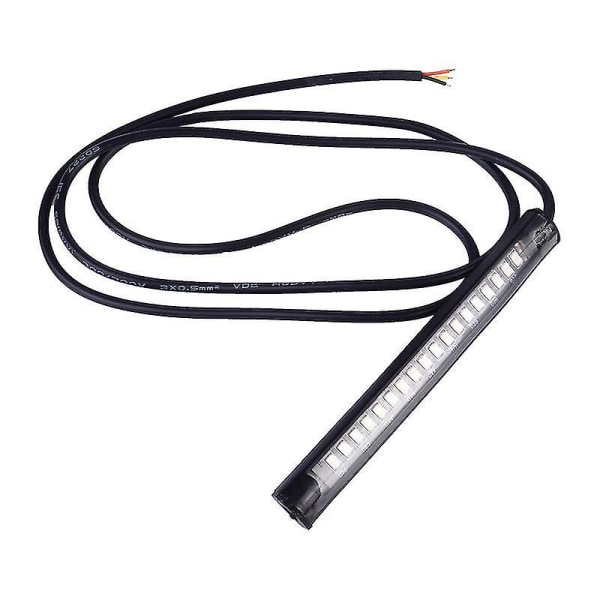 110X1.3cm Black Motor Vehicle Lighting 2pcs Motorbike License Plate Lights Flexible Light Strips Led