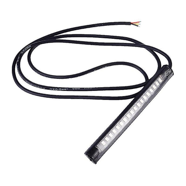 110X1.3cm Svart Motorvognbelysning 2stk Motorsykkel Skiltlys Fleksible Lyslister Led