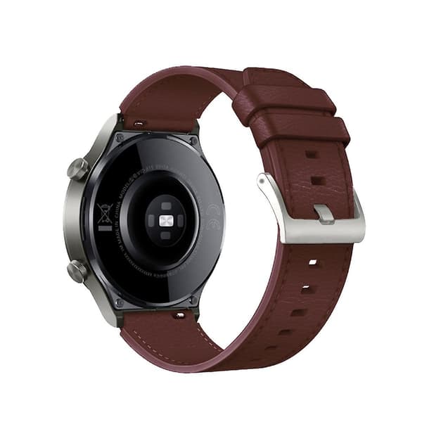 Lærreim til Huawei Watch GT2 Pro Coffee