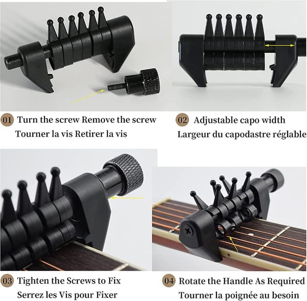 Ukulele Capo Akustisk Elgitarrklämma Snabbväxlande Capo-klämma, bärbar Akustisk Gitarrackord