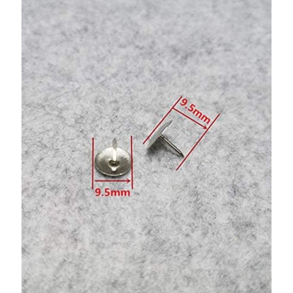 500 st ritnålar, BetterJonny 9,5 mm silver push-nålar järntummenålar huvudspiknålar dörrspik för kontor eller DIY