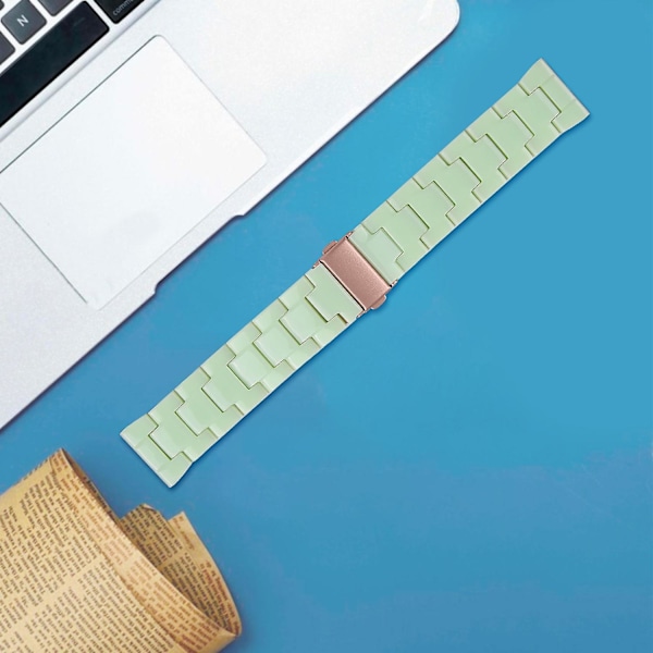 Udskiftningsrem til Garmin Vivoactive 4 - 22mm Vandtæt Resin Urrem Green Style X Garmin Vivoactive 4
