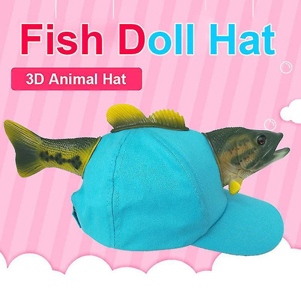 3D Fiskkeps för kvinnor och män, vinter, djurpark, resehatt, flicka och pojke, tecknad film, skärm, mode, baseball, hiphop, specialkeps, julklapp (vuxen) S