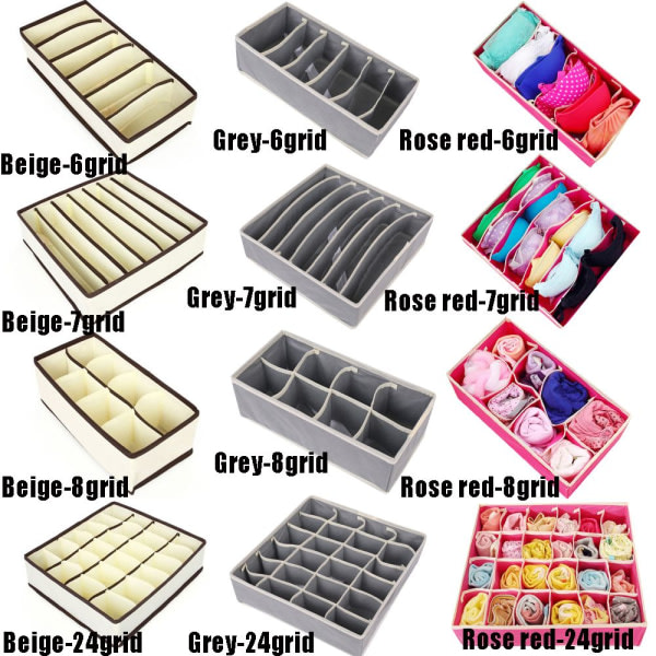 Underwear Storage box Socks Storage bag 7 grid(1PC)