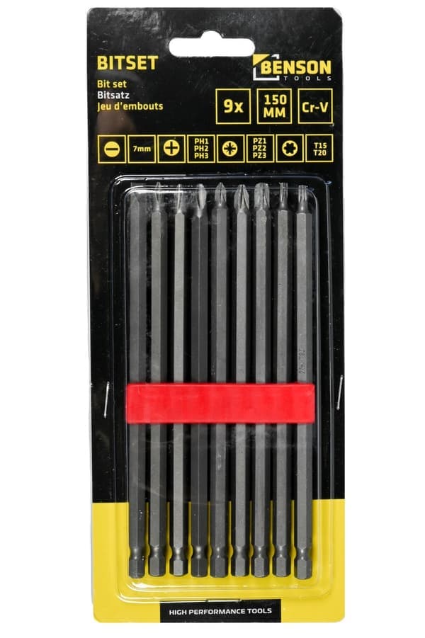 Kärkisarja lajitelma 10 kpl PZ Torx PH 150 mm