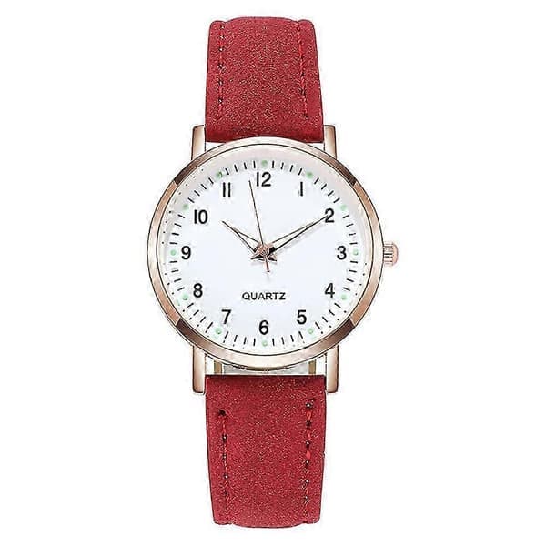 Damklockor Små Kvarts Analog Armbandsur Casual Läder