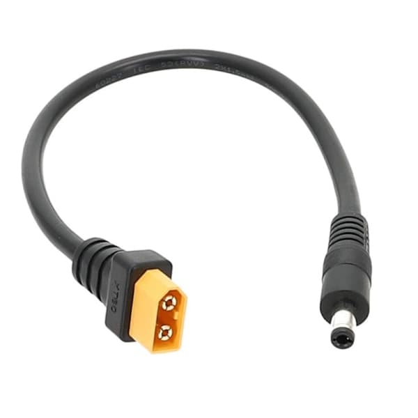 XT60/T-stik hun-han til 5,5x2,5 mm stik Batteriopladningsadapterkabel