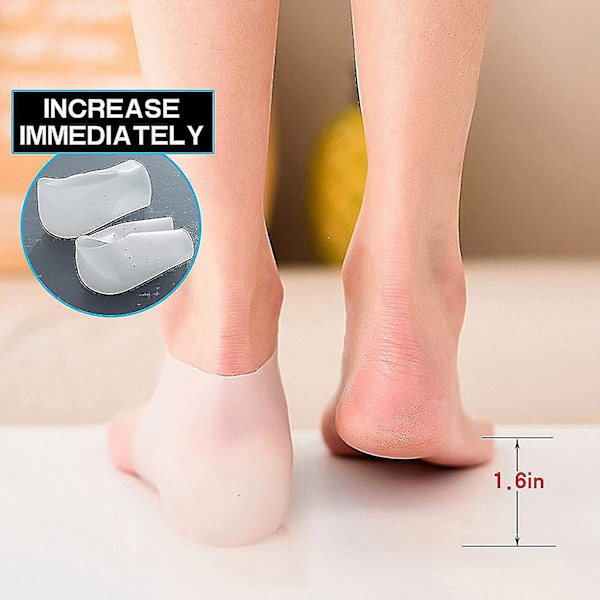 2-6cm Osynliga Höjdhöjande Inläggssulor Hälhöjande Inläggssulor Osynliga Fotförstärkare Halksäkra Höjande Strumpor Osynliga Höjande Inläggssulor För Män Och 4cm