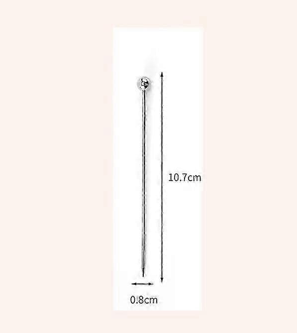 50 stk. cocktailpinde i rustfrit stål, metal martini-pinde 10,9 cm