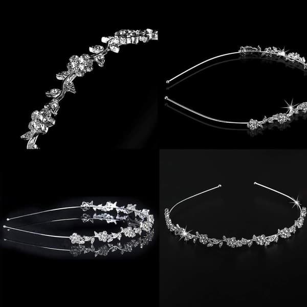 Hodebånd Bryllup Brud Bryllup Hodebånd Sølv Hårtilbehør Hodebånd Bryllup Tiara