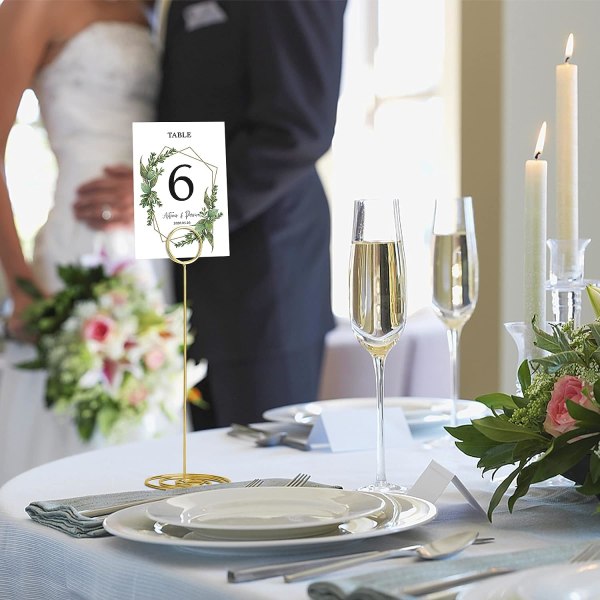 Bordnummerholdere 10 stk - 8,75 tommer bordkortholder Høje bordnummerstativer til bryllupsfest Afslutningsreception Restauranthjem (guld)