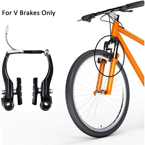 6 par V Bike Bromsbelägg Cykel Bromsbelägg 70 mm Cycle Break Belägg med sexkantsmuttrar och distanser för landsvägscyklar Mountainbikes Cykel MTB BMX