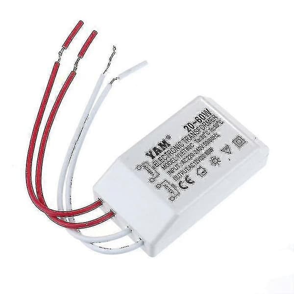 AC 220V til 12V 20-60W halogenlys LED-driver strømforsyningstransformator