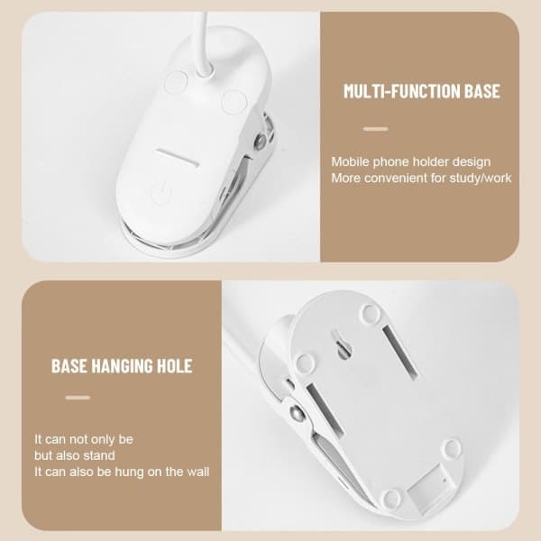 LED-leselampe USB-oppladbare lamper Skrivebordslamper