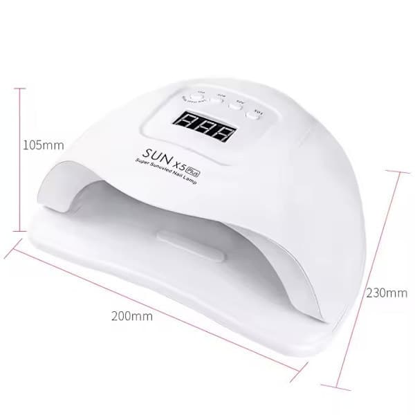 54W UV/LED neglelampe med 10s/30s/60s/99s timer hvit