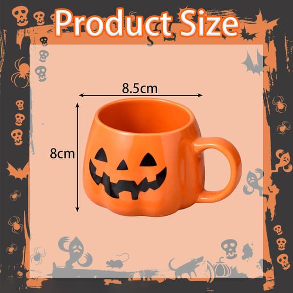 Pumpamuggar, Söt Keramisk Pumpakopp Mugg Keramisk Pumpa Temamugg Espressokopp Drickskopp Kaffekoppar