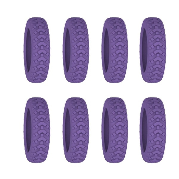 8PCS/ Set Resväskor Caster Skor Resväska Hjulskydd purple