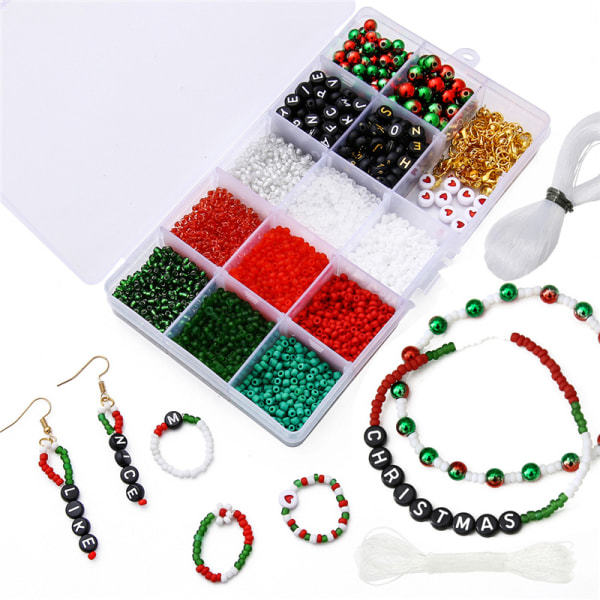 Akryl Risperler Julebrev Øreringe Håndlavet DIY Perler