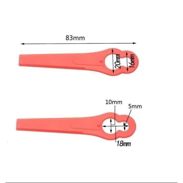 Reservblad - Florabest FRTA 20 A1 - 100-pack - Plast - Diameter 10 mm och 5,5 mm