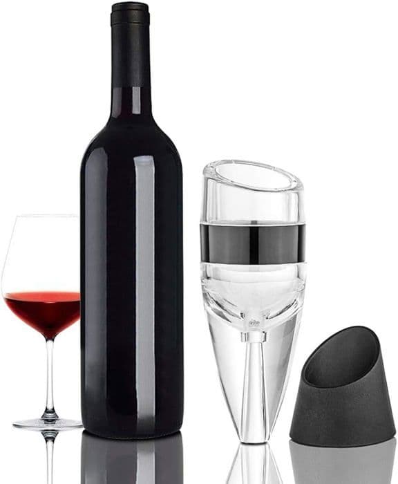 Bærbar vinlufter, rask dekanter, trippelstruktur vin dekanter, premium lufter dekanter