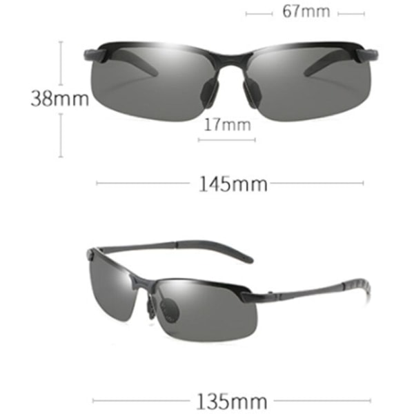 Men Polarized Photochromic Sunglasses Driving Fishing Golf