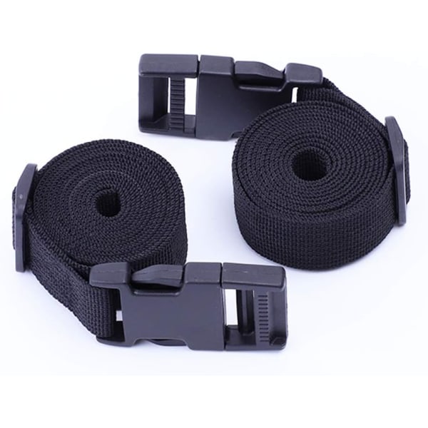25mm Nylon Heavy Duty Stropper, Stropper med Spænder, Bagagestropper, Utility Strop 59 Tommer Sort 4 Stk.