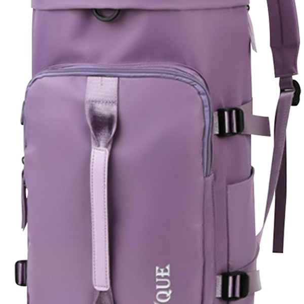 Gym Bag for Kvinner Sports Duffel Bag Reise Ryggsekk Weekend Overnight Bag med Sko-rom Purple