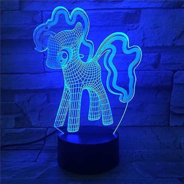 Enhjørning 3D LED Nattlys Soverom Bordlampe