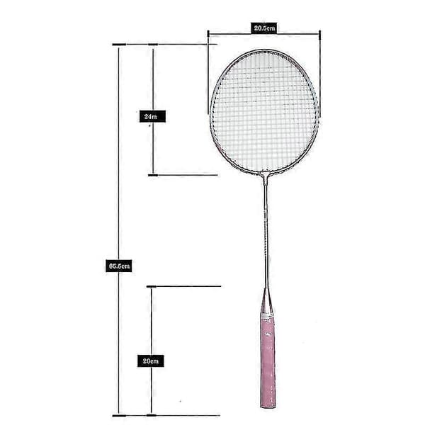 2 stk. Badmintonracketter og bæreveske Sett Badmintonracket Sett Innendørs Utendørs Blue