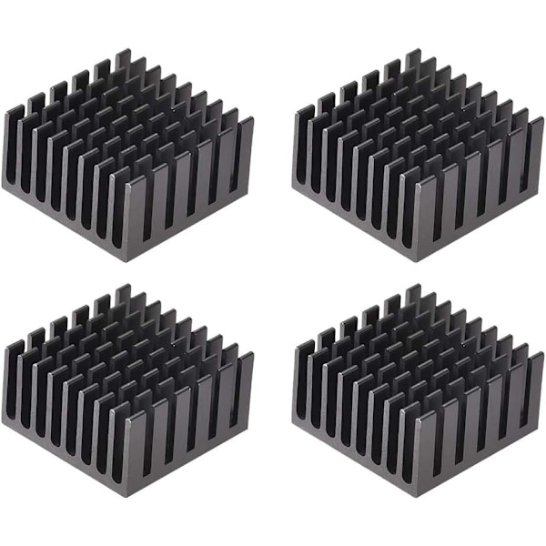 Elektroniske radiatorer kjøleribbe for MOS GPU IC-brikke svart 28 x 28 x 15 mm 4 stk