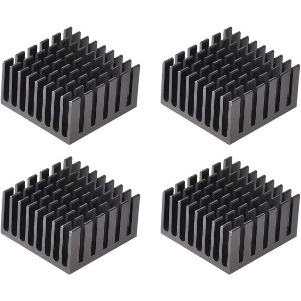 Elektroniske radiatorer køleplade til MOS GPU IC chip sort 28 x 28 x 15 mm 4stk