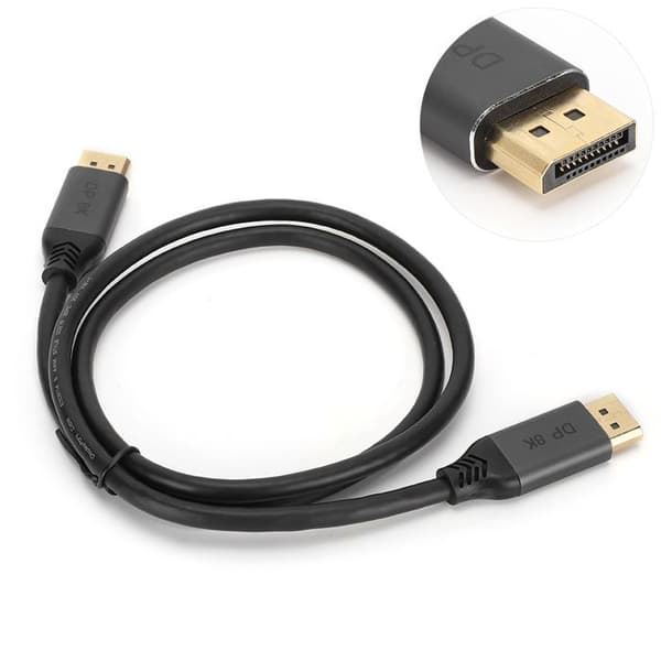 DisplayPort til DisplayPort-kabel, 1.4 8K 240Hz lyd-videokabel, 1M, til PC og TV