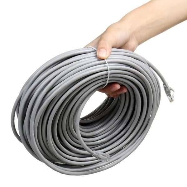 Højkvalitets CAT6 Ethernet RJ45 Gigabit Netværkskabel 50M GRÅ