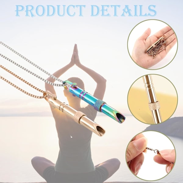 2 st ångestdämpande andningshalsband - andningshalsband för ångestdämpning - mindfulness-halsband - andningshalsband för ångestlindring