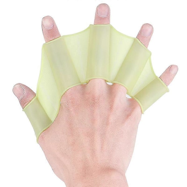Simfötter 1 par unisex grodformade simfötter i silikon handskar för vattensporter Green M