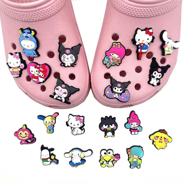 20 stk Sanrio Shoe Charms For Croc Clog Sko Dekorasjon Kvinner Barn Jenter Sandaler Tilbehør Festgaver