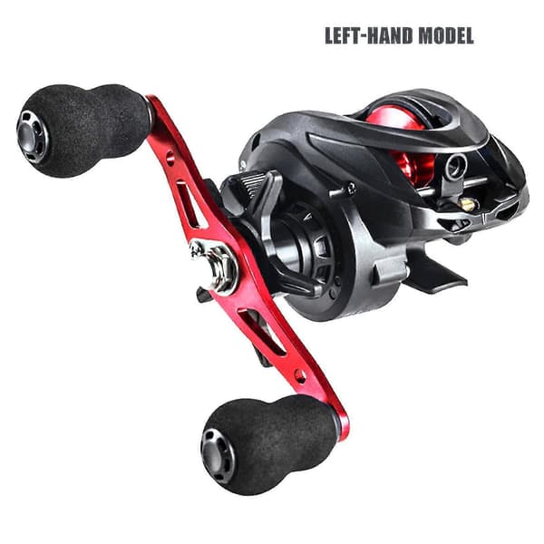 Spinnehjul Glatte Kraftfulde Letvægts Baitcast Tackle Tilbehør Red Left Hand Style